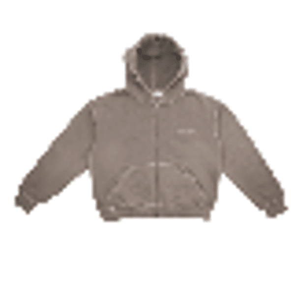 Pre Apr&egrave;s Washed Zip Hoodie (W), Soft brown