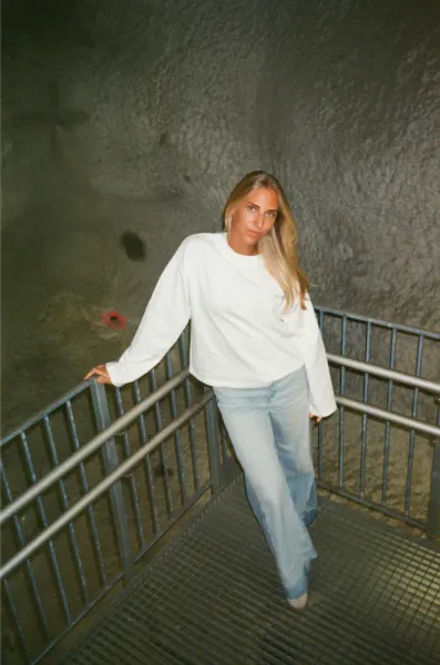 Pre Apr&egrave;s Boxy Cliff Long Sleeve, White